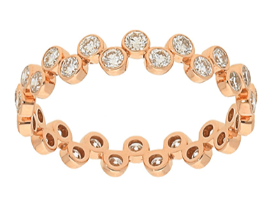Beny Sofer rose gold and diamonds fashion ring