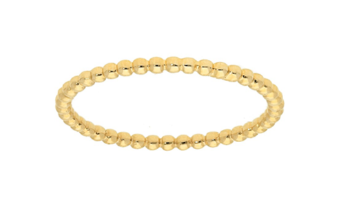 A simple yet elegant yellow gold ring from Beny Sofer with bead details, available at Michael Agnello Jewelers.